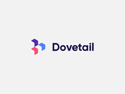 Dovetail Logo app brand branding cubes design dovetail flat icon logo typography ui ux web