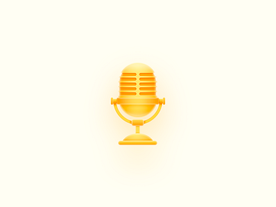 Microphone color design icon illustration logo