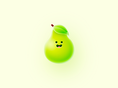Pear color design icon illustration ui