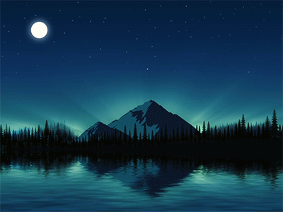 Northern Lights gif illustration