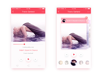 music player app color interface ui