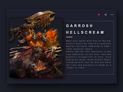 Garrosh Hellscream game ui wow