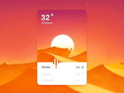 Desert color illustration ui