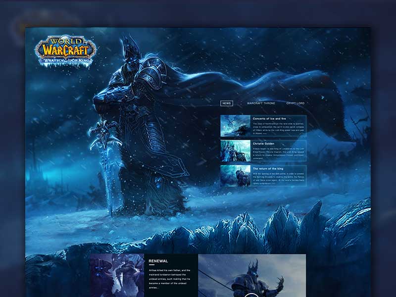 Lich King Web By Tomato76 On Dribbble