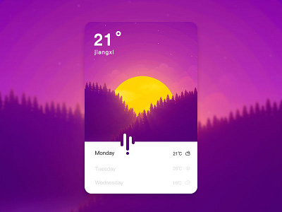 Jiangxi color illustration ui weather