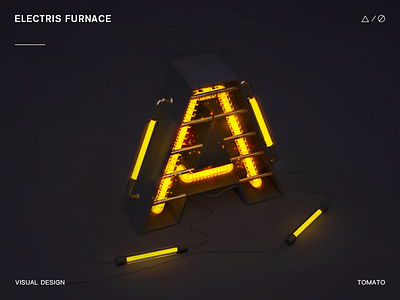 Electric furnace-A 3d design font poster vision