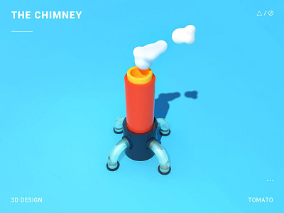 The chimney 3d design font poster vision