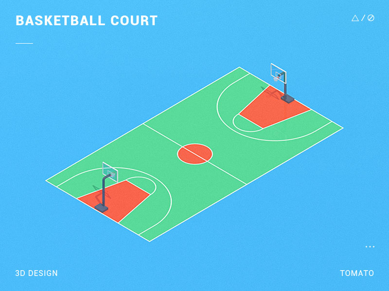 Basketball court by Tomato on Dribbble