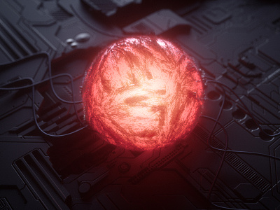 Thermal fusion 3d illustration