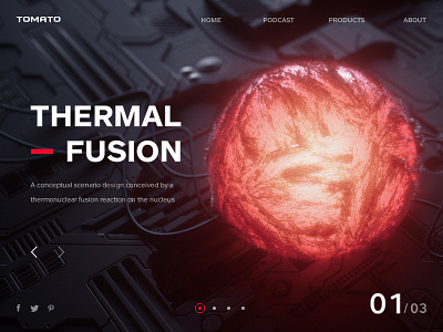 Thermal fusion 3d illustration web