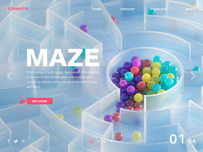 maze 3d illustration web