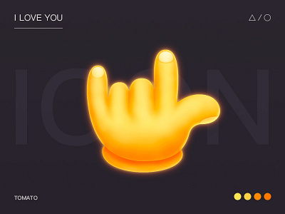 I LOVE YOU color design icon illustration logo ui