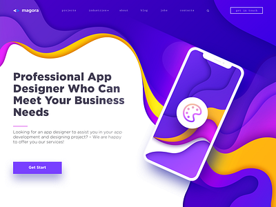 Professional App Designer Concept Landing