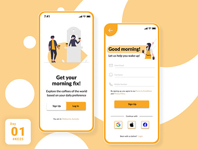 Day 01 UI Challenge - Sign Up Page app daily challenge graphic design icon illustration ui ui design