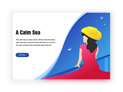 a calm sea expression design illustrations ui