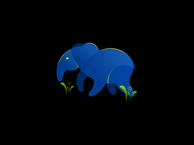 Elephant-Personal illustration ai，ui， illustrations the graphic design ui