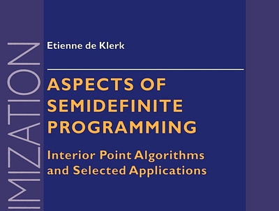 (READ)-Aspects of Semidefinite Programming: Interior Point Algor app book books branding design download graphic design illustration logo ui