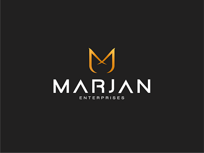 Marjan creative golden logo logodesign logos m letter logo m logo typeface typogaphy