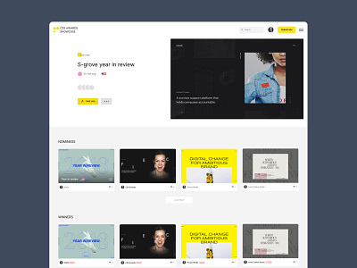 CSS Awards Showcase branding ui