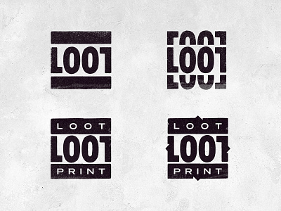 Lootprint branding concept grunge logo logodesign logotype print scribble texture