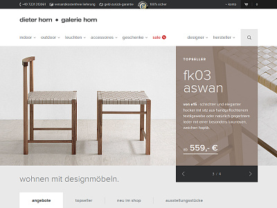 dieter horn css design furniture html jquery responsive shop ui ux webdesign