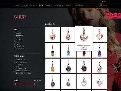 VIVENTY Jewels css dark html jewellery jewels jquery responsive shop silver ui ux webdesign