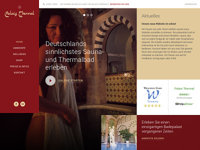 Palais Thermal css flat html jquery red responsive shop spa ui ux webdesign wellness