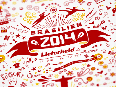 World Cup pizza box brasil 2014 football pizza pizzabox red soccer world cup yellow