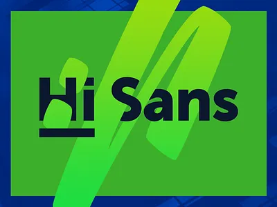 Hi Sans blue bold green museo sans serif type typography