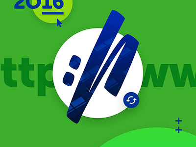 :// Icon blue digital green icons shapes type web