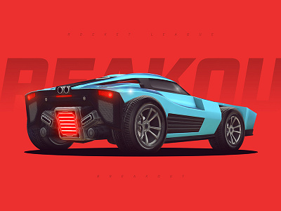 Rocket League - Breakout breakout car game gaming racing red roadster rocket league wallpaper