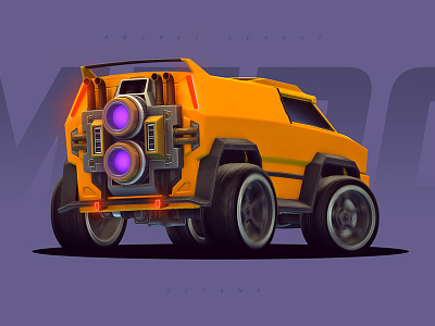 Rocket League - Merc boost car game gaming merc orange purple racing rocket league van wallpaper