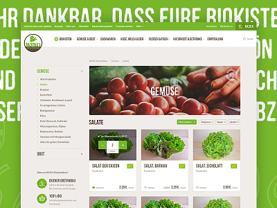 Organic Food E-Commerce bio ecommerce farming food green healthy natural organic shop store ui vegetables