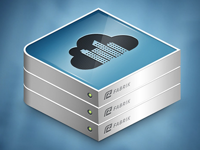 RZ-Fabrik cloud icon 3d cloud icon server tower