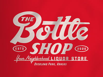 The Bottle Shop beer bottle branding kansas liquor logo neighborhood shop store type typography wine wordmark