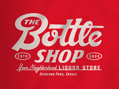 The Bottle Shop beer bottle branding kansas liquor logo neighborhood shop store type typography wine wordmark