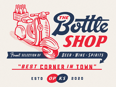 Moped beer branding illustration liquor logo shirt spirits texture wine