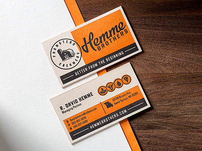 Letterpress Business Cards branding business cards cheese creamery letterpress logo script