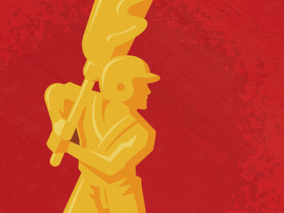 Sonic Trophy baseball corn dog illustration texture trophy