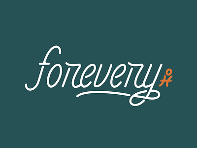 Forevery Logo apparel badge branding f logo script wordmark