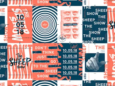 Sheep Show 2018 brainwash posters propaganda sheep texture type typography