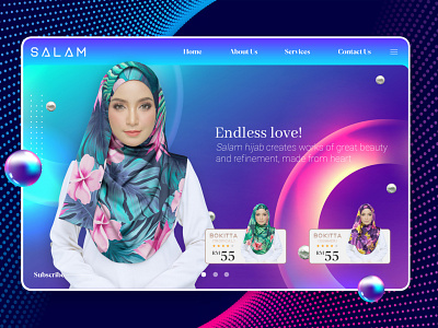 Ladies | Hijab Website | Product Page app app design apple beautiful bokitta concept designtudung flyers girl illustration interface islamic islamiclogo logo minimal pastel tudung ui ux website