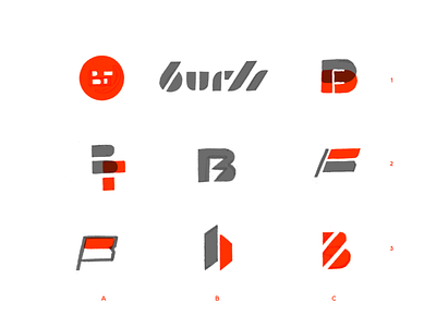 "Burli Fit" logo sketches