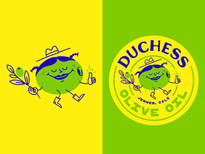 Duchess Olive Oil label branding colorful illustration label olive oil product design sticker