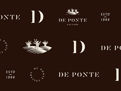 De Ponte Cellars Pattern identity system winery