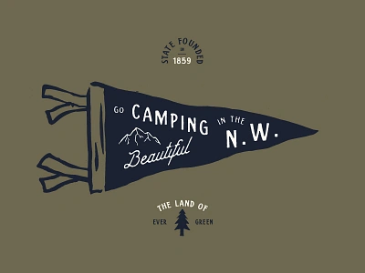 Go Camping NW Pendant camping font type