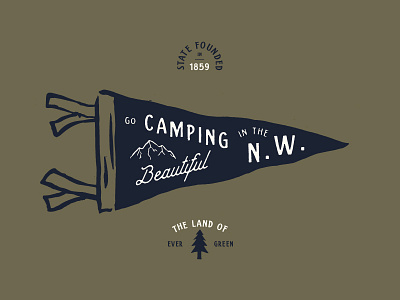 Go Camping NW Pendant camping font type