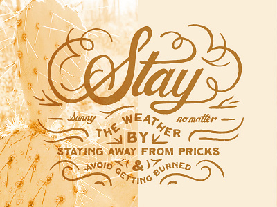 Stay Sunny No Matter aspiration custom type script