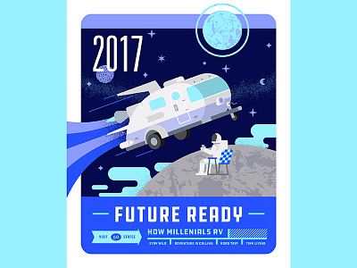 Future Ready Postcard Concept illustration rv vector