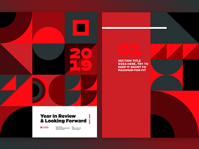 Annual report concepts annual report geometric illustration layout